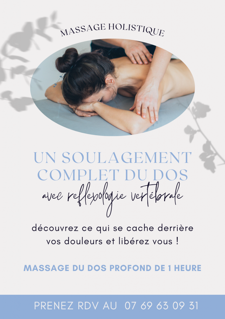 massage naturopathie Morgane DEVEAUX bon cadeau massage du dos - réflexologie vertébrale - soulagement complet - Morgane DEVEAUX