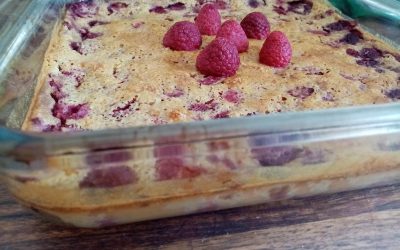 Dessert léger : fondant vanille framboises